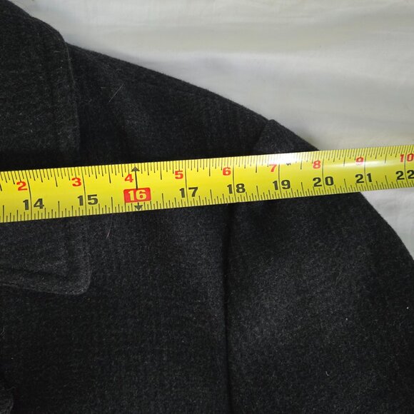 Elegant Men Wool Blend Jacket / Pea Coat - Size M - Charcoal - Perfect Condition - Picture 16 of 16